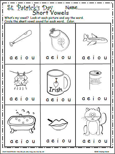 Free Short Vowels Worksheet For Kindergarten Madebyteachers