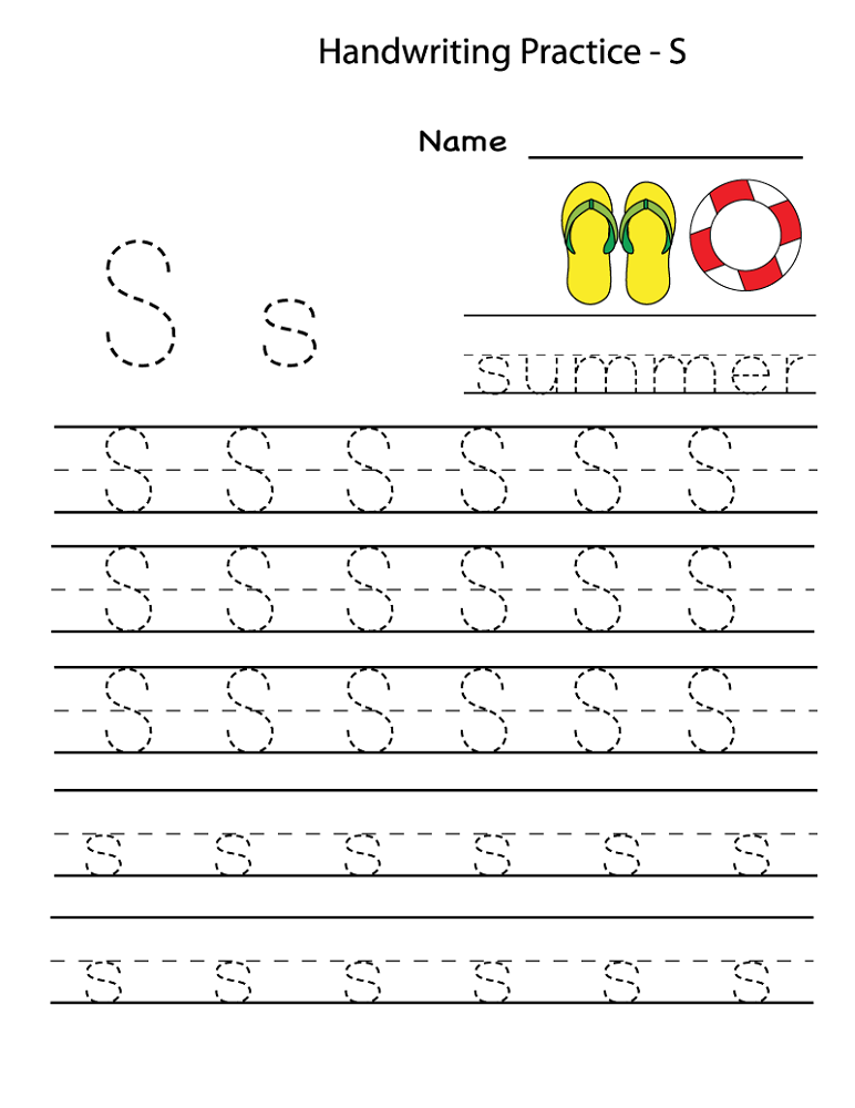 Free Trace Letter S Worksheets Activity Shelter