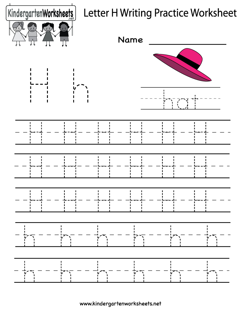 Free Tracing Letter H Worksheets 