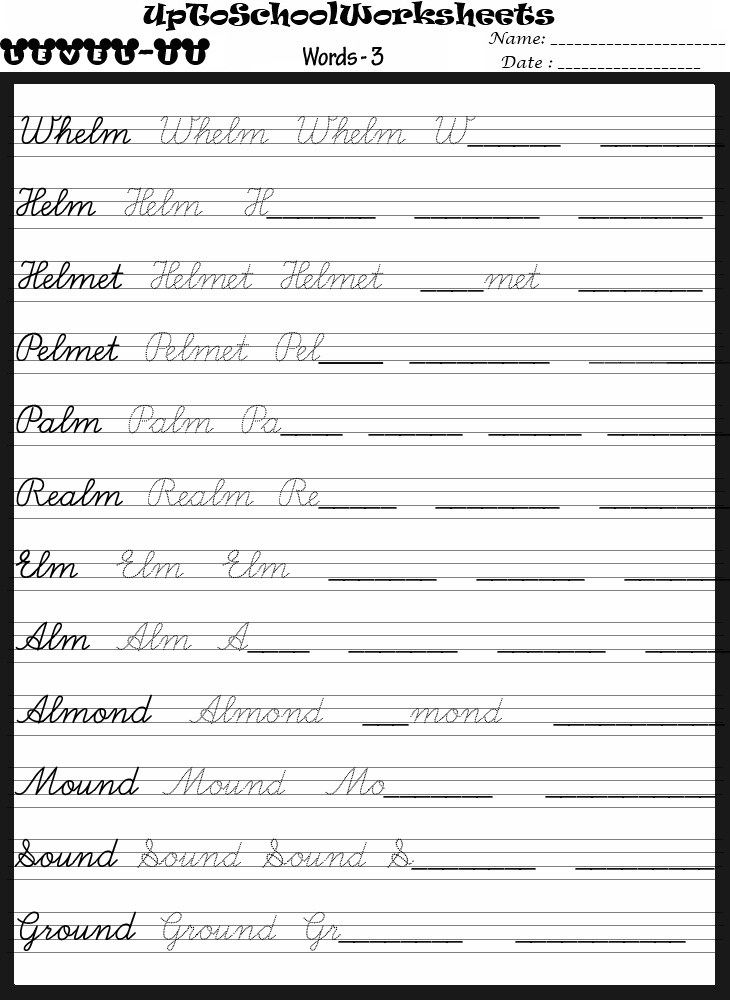 Handwriting Worksheets For 9 Year Olds | AlphabetWorksheetsFree.com