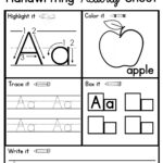 Handwriting Activity Sheets ABC Practice No Prep