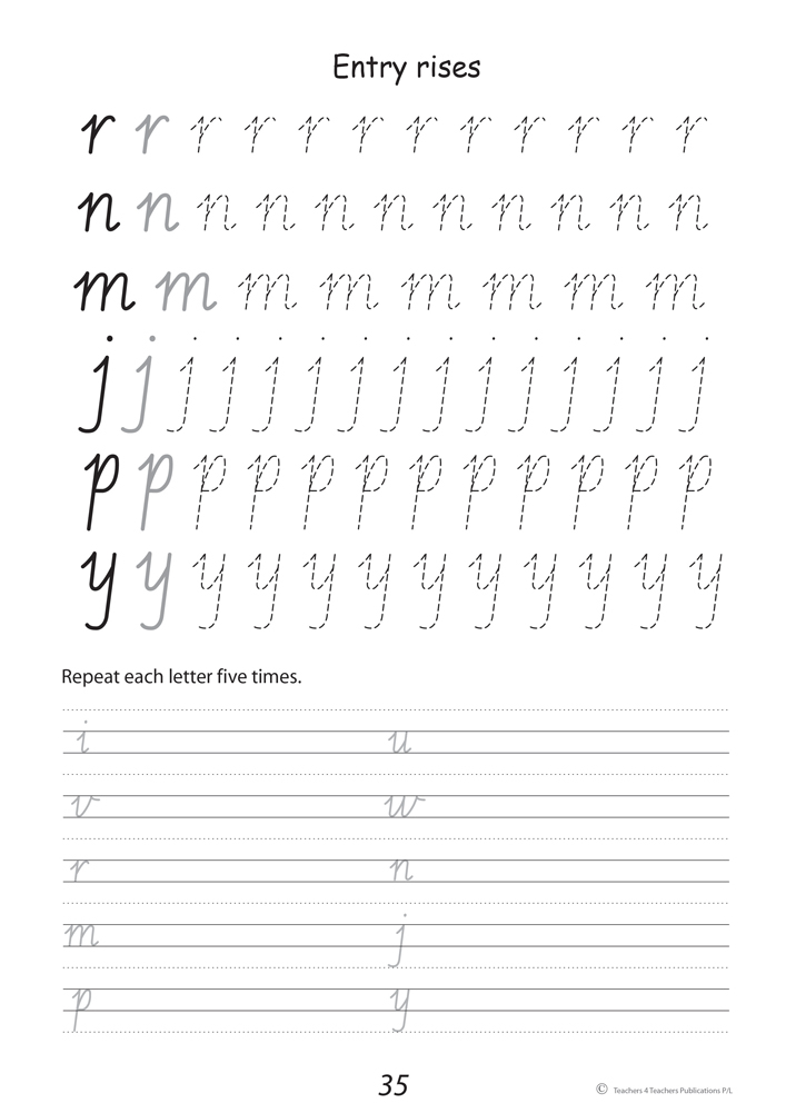 Handwriting Conventions NSW Year 3 Teachers 4