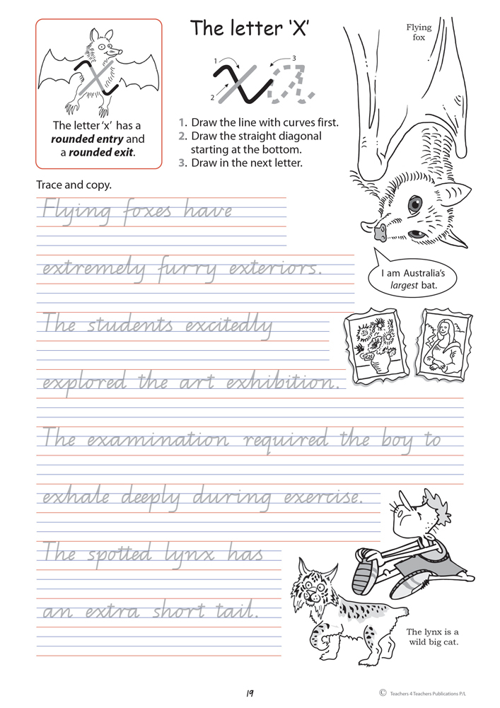 handwriting homework year 4