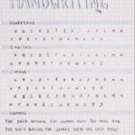 Handwriting Inspiration Handwriting Template