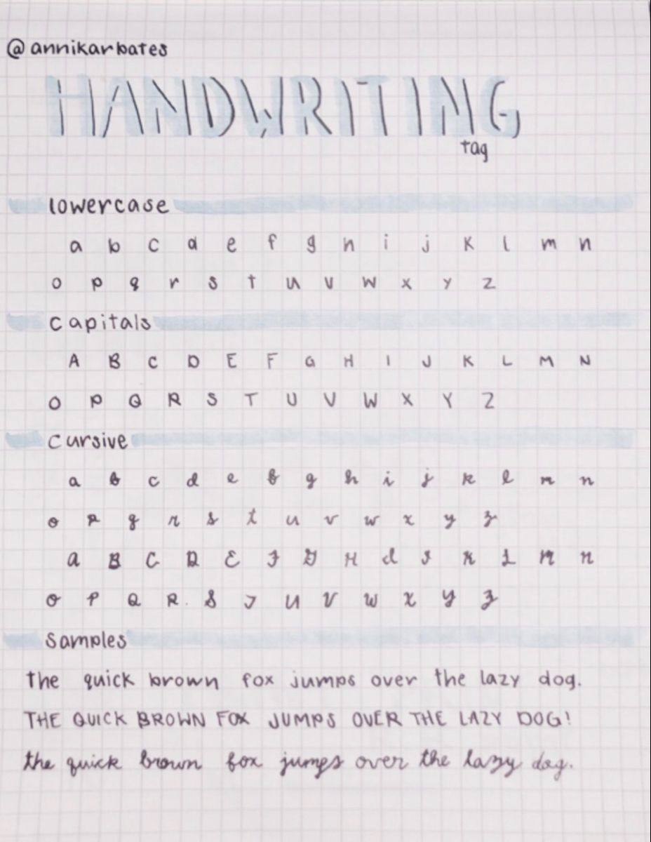 Handwriting Inspiration Handwriting Template 