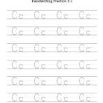 Handwriting Practice Letter C Free Handwriting Practice