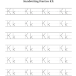 Handwriting Practice Letter K Free Handwriting Practice