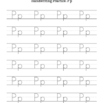 Handwriting Practice Letter P Free Handwriting Practice