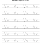 Handwriting Practice Letter V Free Handwriting Practice