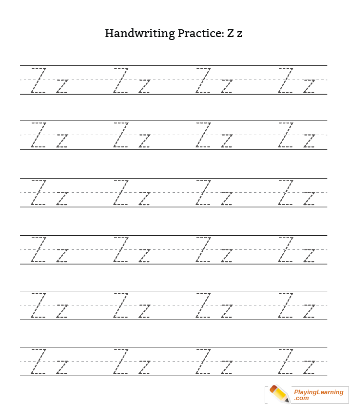 Letter Z Handwriting Worksheets - AlphabetWorksheetsFree.com ...
