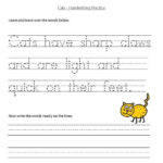 Handwriting Practice Worksheet For KS1 Pupils Trace Over
