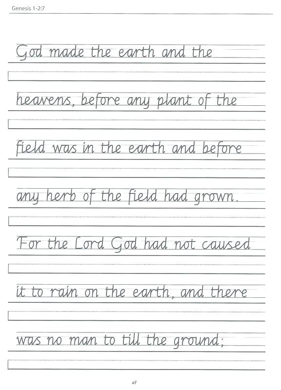 Beautiful Handwriting Worksheets