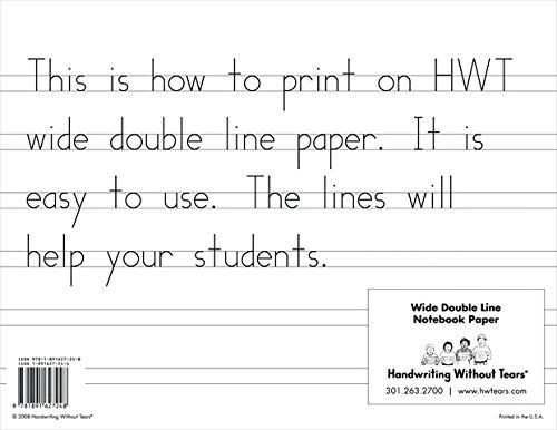 Handwriting Without Tears Wide Double Lined Paper 100 