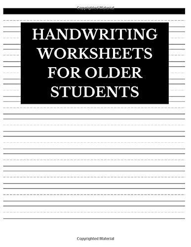 Handwriting Worksheets For Older Students Amazon 