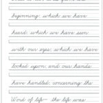 Handwriting Worksheets With Sight Words