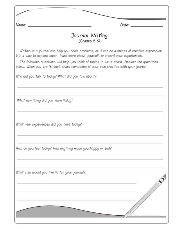 Journal Writing Journal Writing Prompts For Kids 