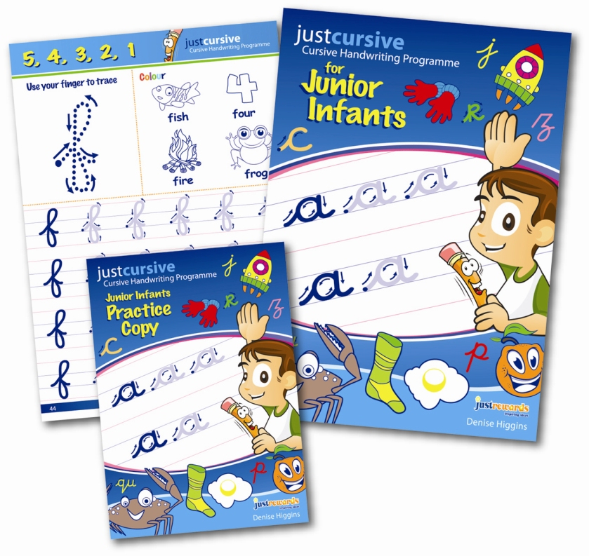 Just Cursive Handwriting Junior Infants Book Practice Copy Set
