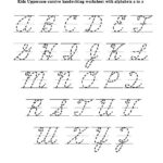 Kids Cursive Handwriting Worksheets A Z Uppercase
