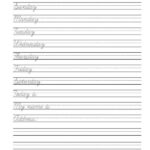 Learn Cursive Writing Free Printable Worksheet PDF