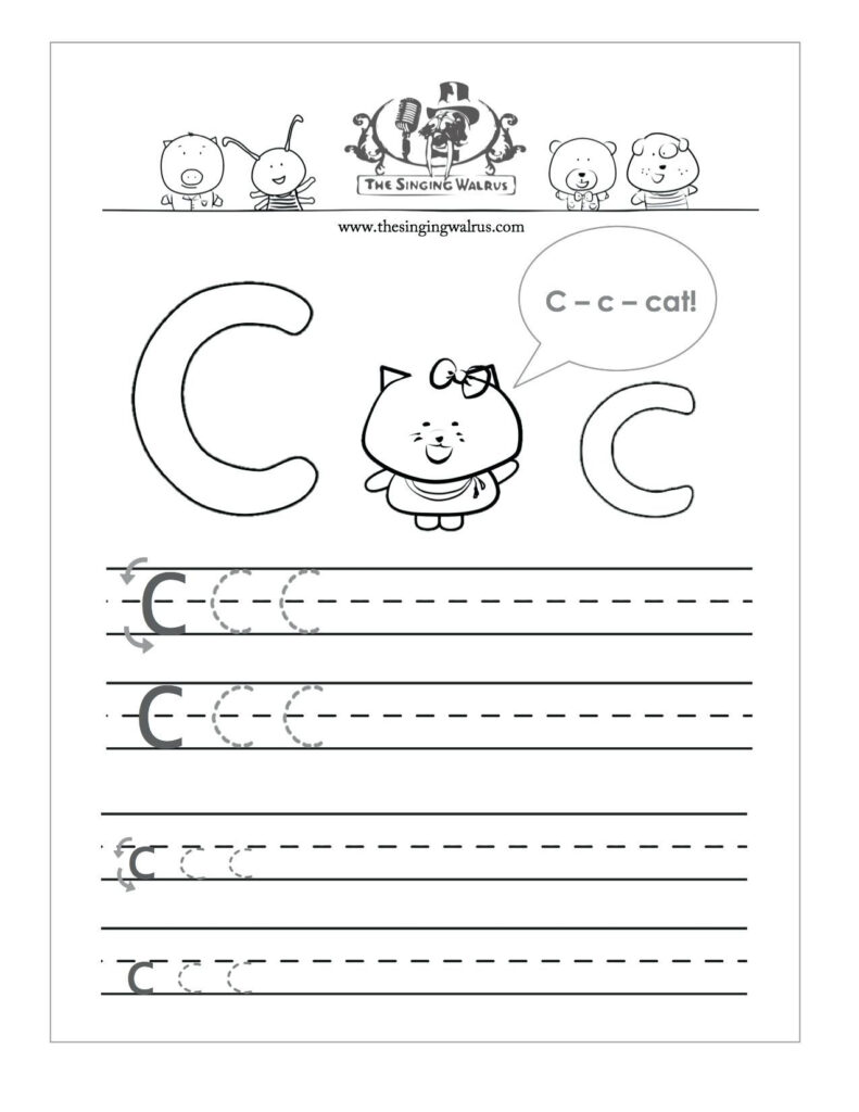 Letter C Worksheets To Learning Free Handwriting