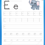 Letter E Is For Elephant Handwriting Practice Worksheet