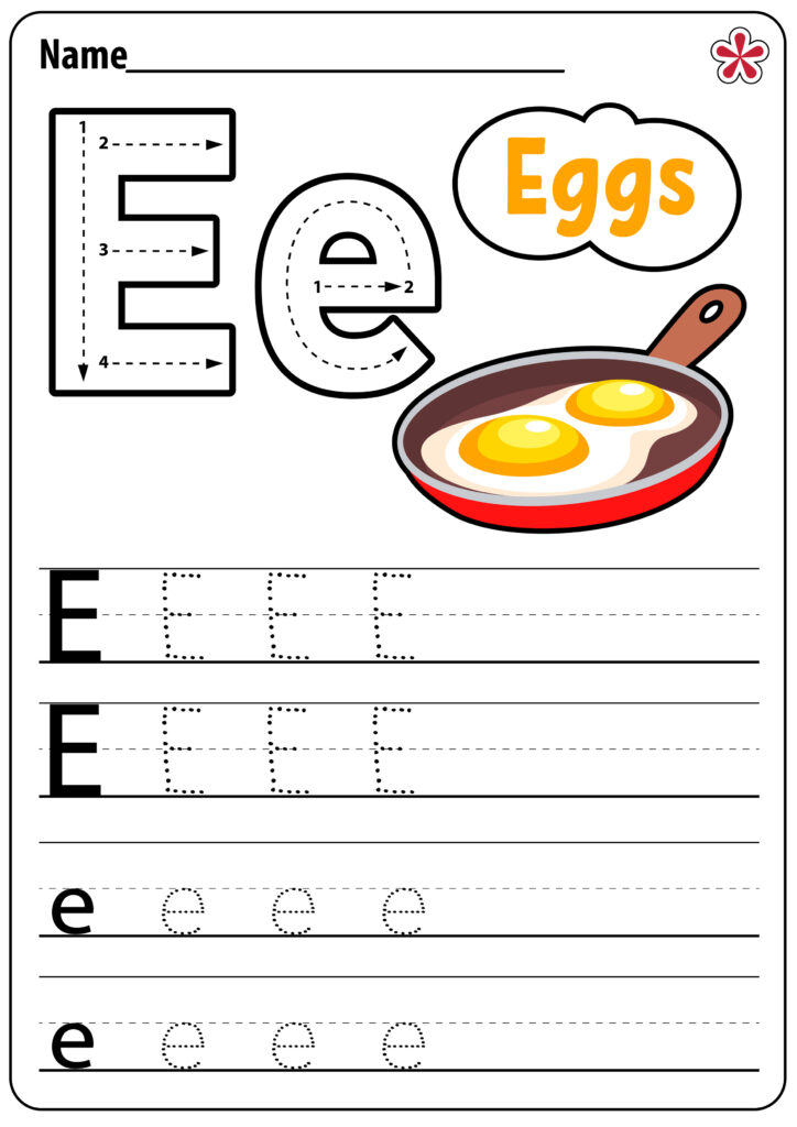 Letter E Worksheets For Kindergarten And Preschool