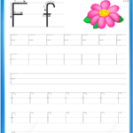 Letter F Is For Flower Handwriting Practice Worksheet