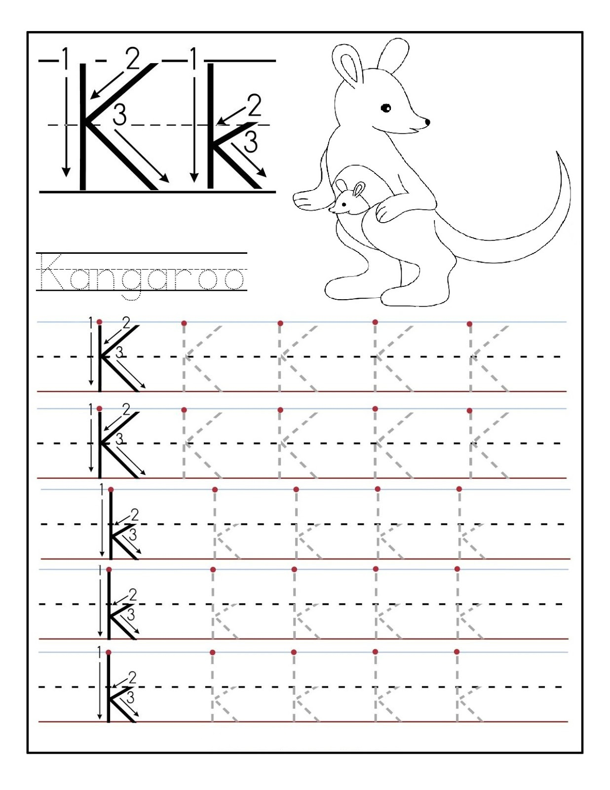 Letter K Worksheets For Preschool Preschool And Kindergarten