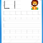 Letter L Is For Lion Handwriting Practice Worksheet Free