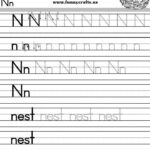 Letter N Handwriting Worksheets For Preschool To First