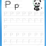Letter P Is For Panda Handwriting Practice Worksheet