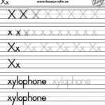 Letter X Handwriting Worksheets For Preschool To First