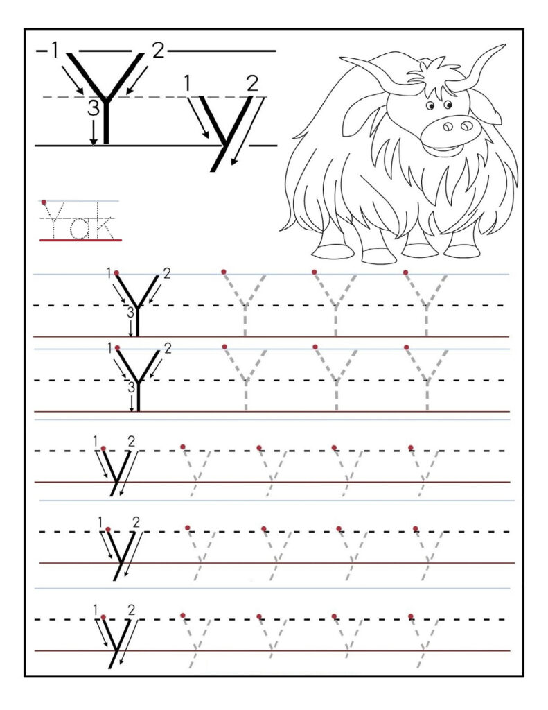 Letter Y Worksheets To Print Activity Shelter