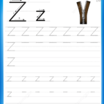 Letter Z Is For Zipper Handwriting Practice Worksheet