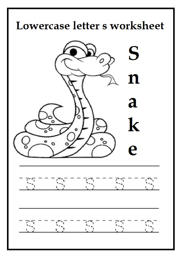 Lowercase Letter S Worksheets Free Printable Preschool 