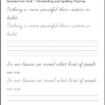 Ovid Quotes Handwriting Practice Student Handouts