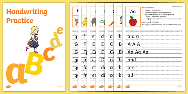 Practice Handwriting Worksheets Junior Senior Infants