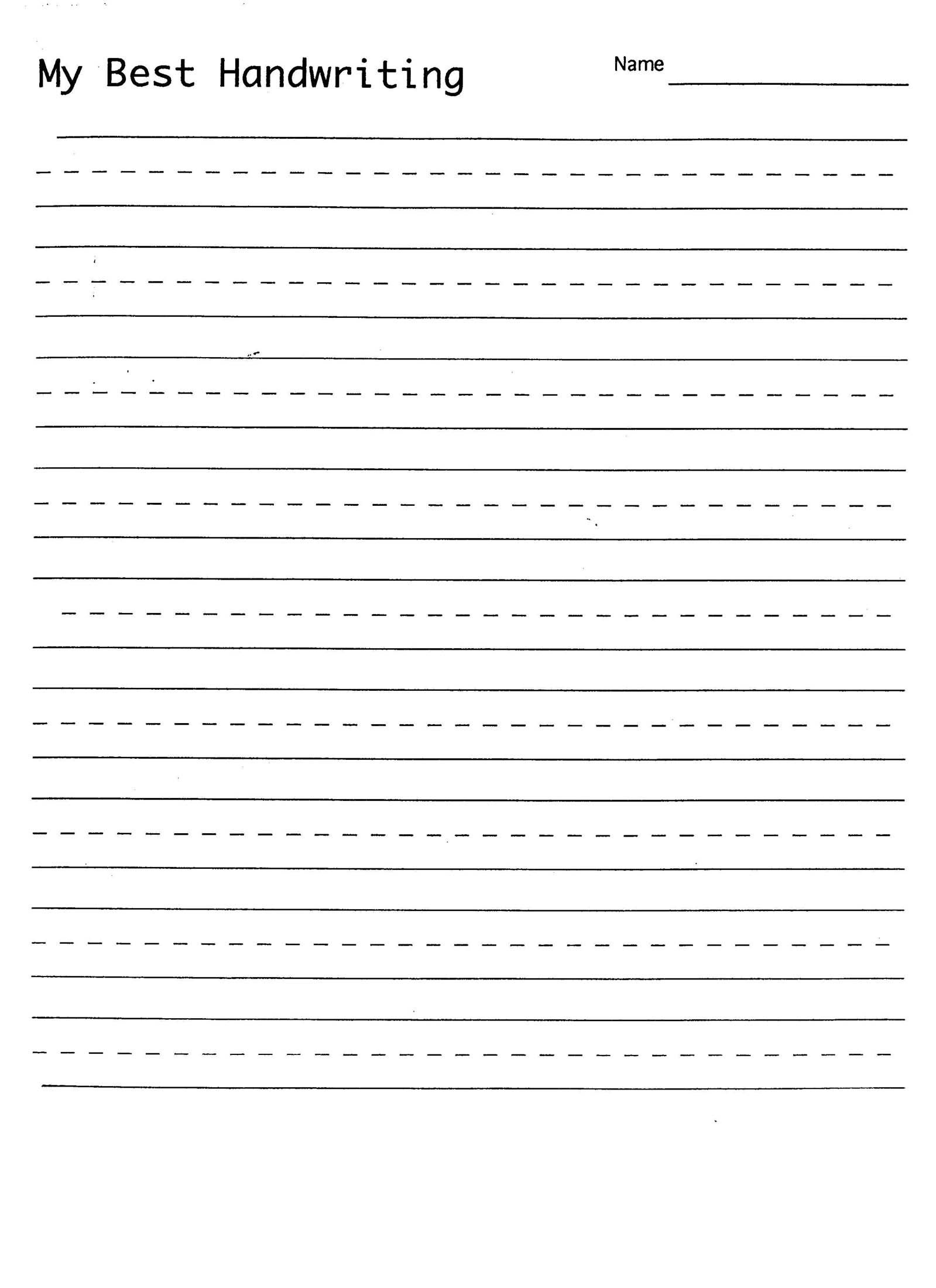 Primary Handwriting Paper Paging Supermom Free