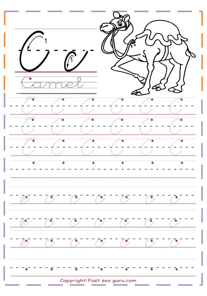 Printable Cursive Tracing Handwriting Practice Worksheets
