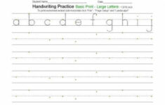 Printable Handwriting Worksheets For Adults After Stroke ...