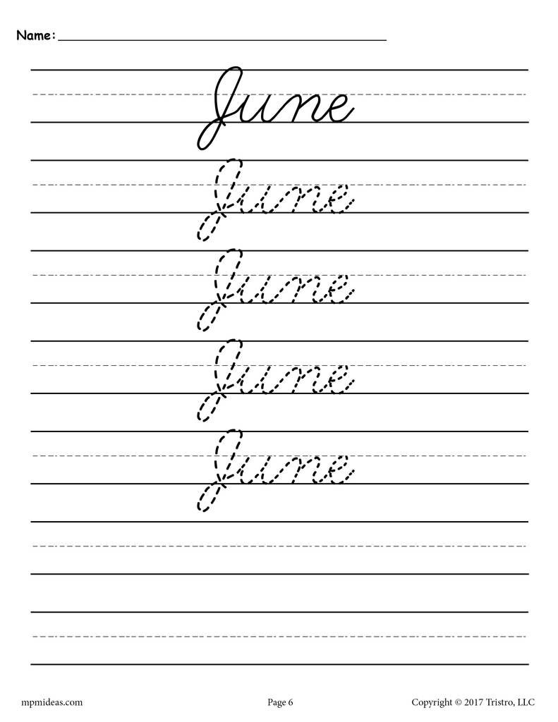 Printable Handwriting Worksheets For Adults After Stroke