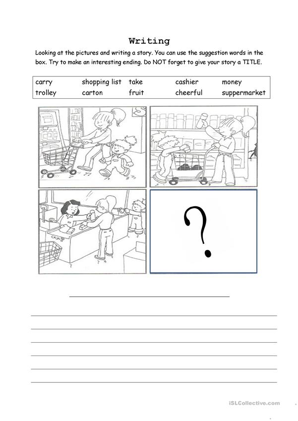Sequence Picture Writing English ESL Worksheets For 