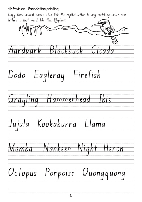 Targeting Handwriting NSW Student Book Year 4 Pascal 