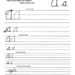 Trace The Letter A Worksheets Activity Shelter