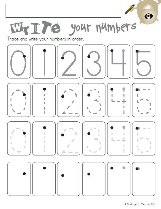 Write 1 5 Writing Numbers Writing Practice Worksheets 