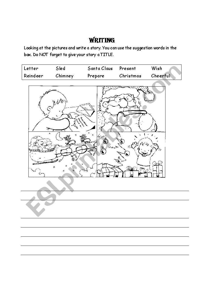 Writing Picture ESL Worksheet By Thu Yen