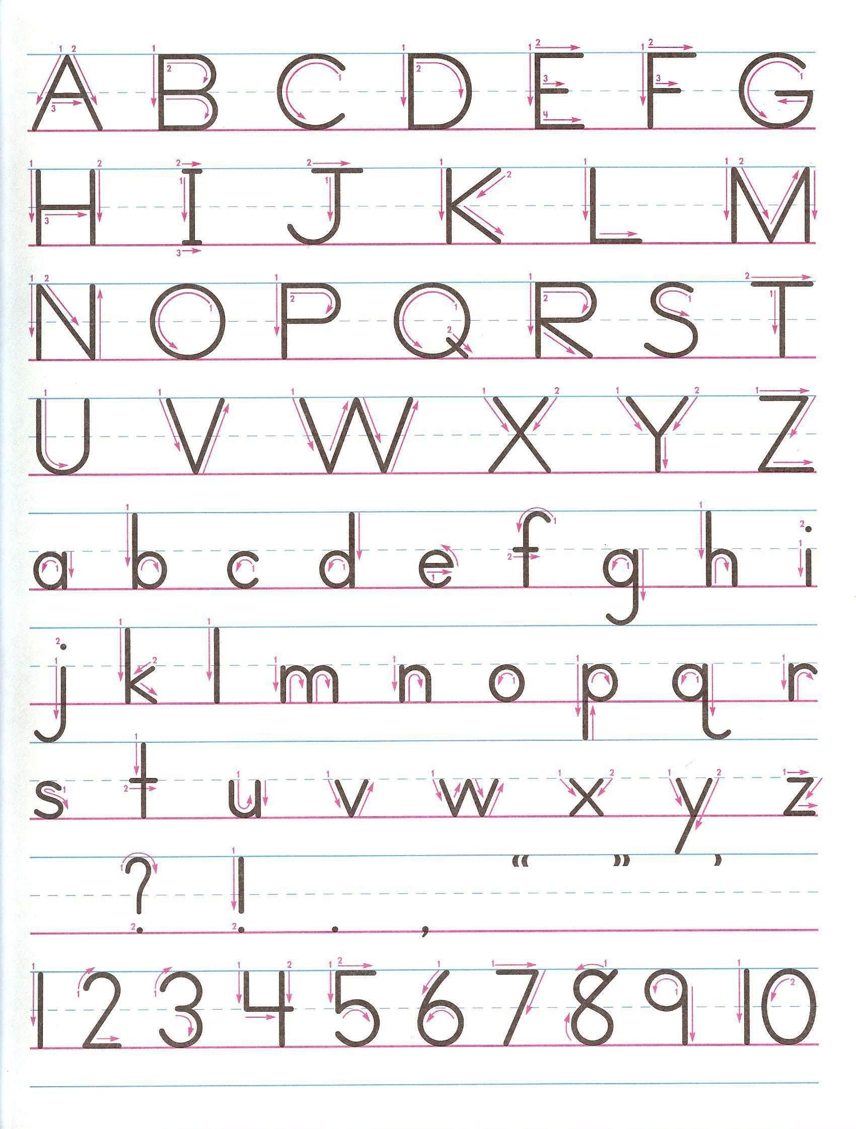 Zaner Bloser Handwriting Worksheets Zaner Bloser 