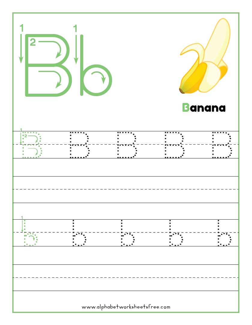 Tracing Letter B Worksheets