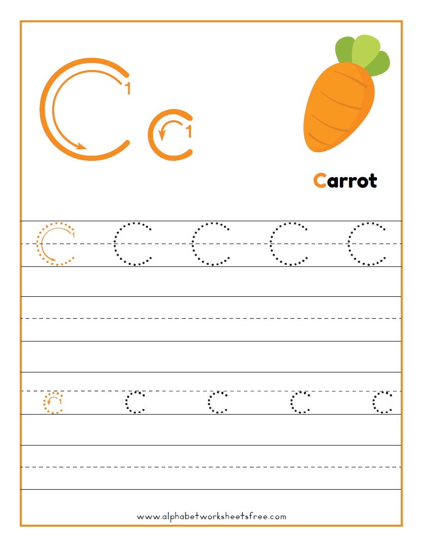 Tracing Letter C Worksheets