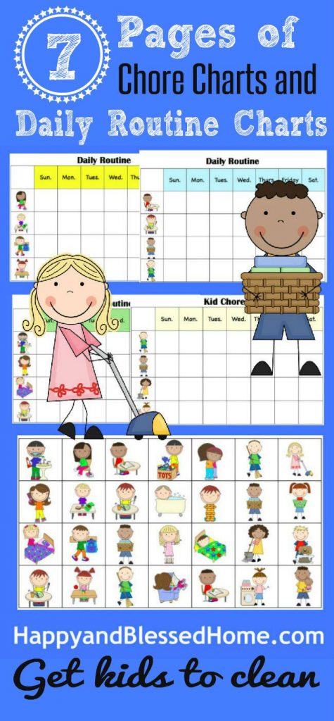 10 Minutes To Clean And FREE Printable Chore Charts For